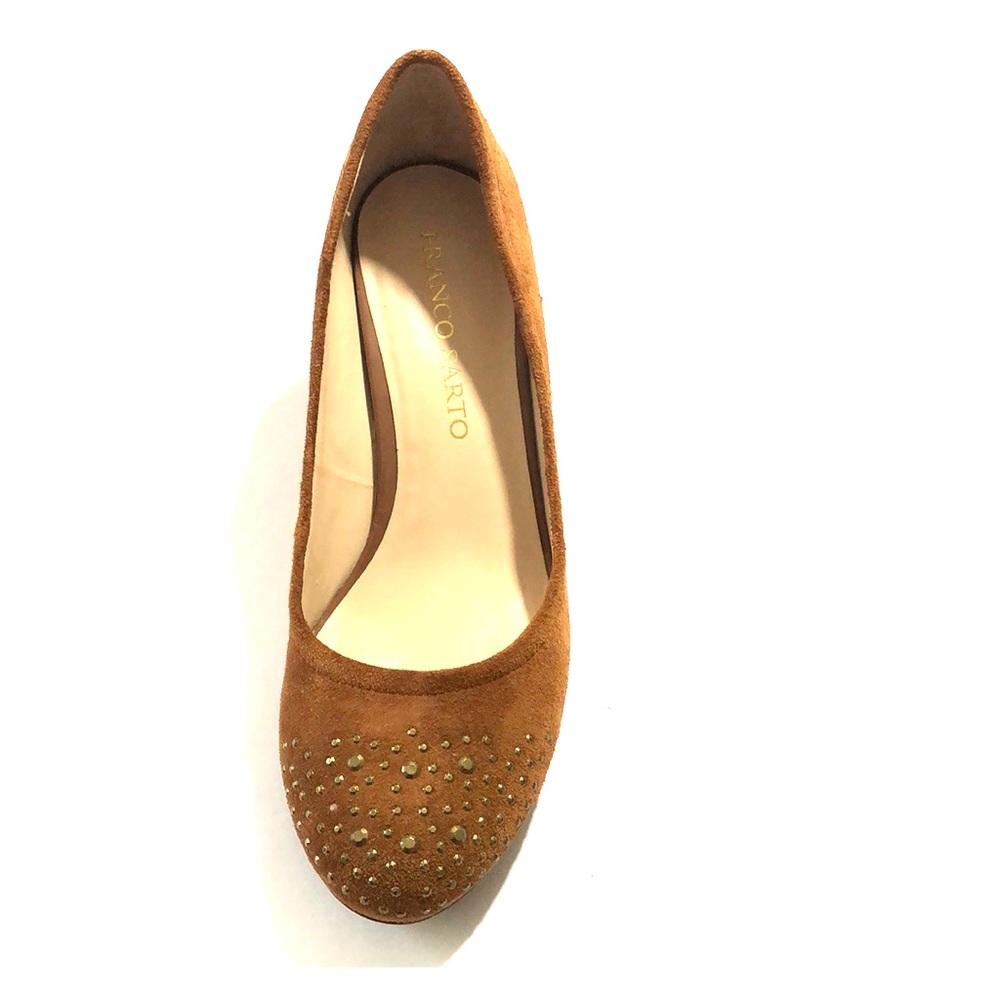 Franco Sarto suede embellished wedges